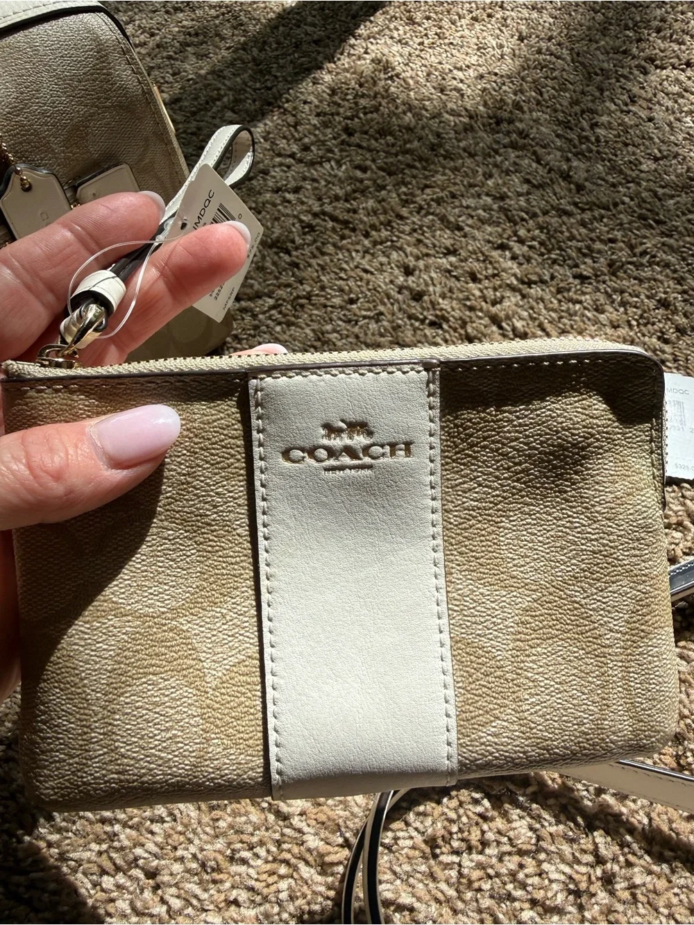 Coach satchel beige